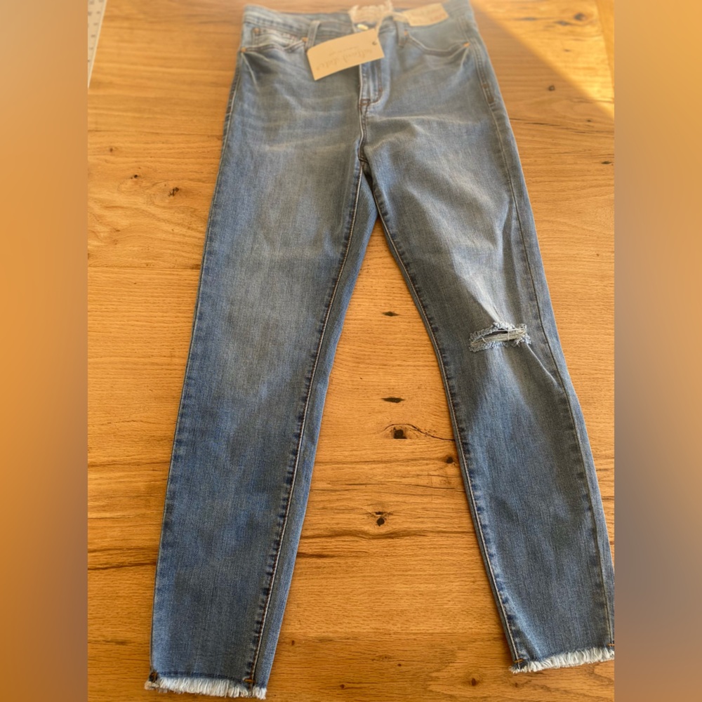 Altered State High Waist Skinny Raw Hem‎ Jean Light Wash Blue Women’s 27/7 NWT